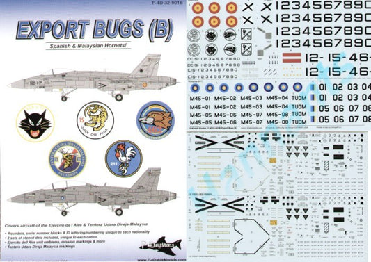 F-4dable Models F4D32001B 1:32 Export McDonnell-Douglas F/A-18C F/A-18D Hornets