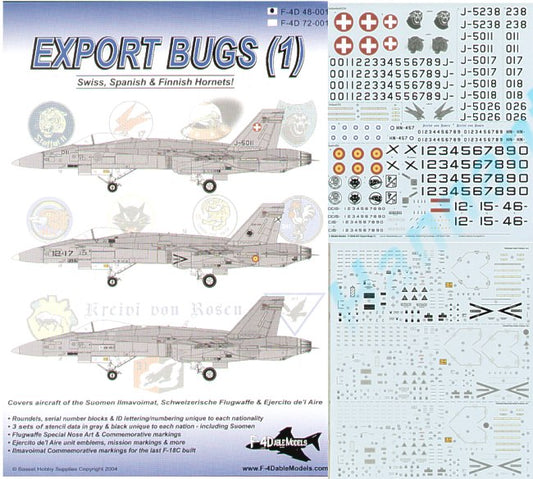 F-4dable Models 48-001 1:48 Export McDonnell-Douglas F/A-18C / F/A-18D Hornets