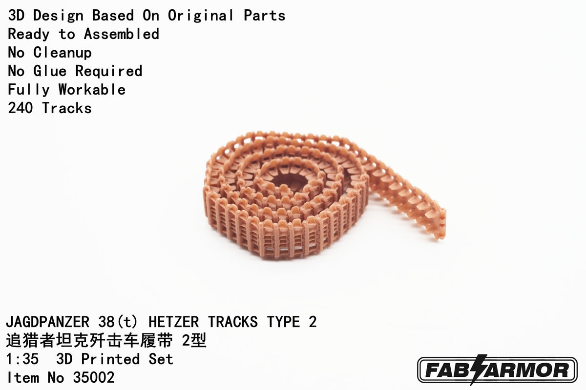 FabScale Studio 35002 1:35 JAGDPANZER  38(t) 'HETZER' TRACKS TYPE 2