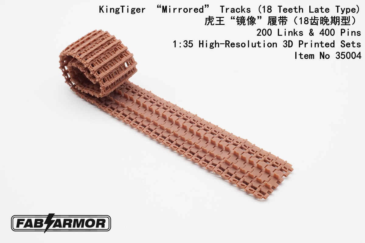 FabScale Studio 35004 1:35 King Tiger Mirrored Tracks (18 Teeth Late Type)