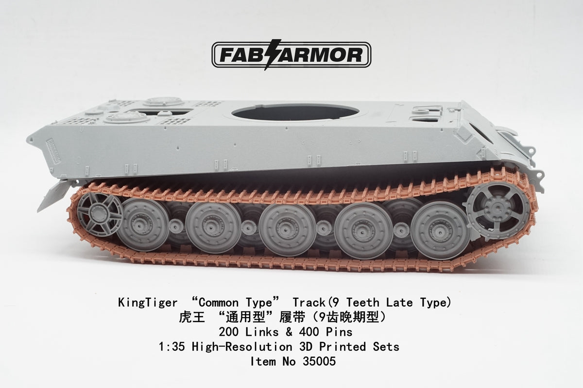 FabScale Studio 35005 1:35 Pz.Kpfw.VI King Tiger Common Type Track(9 Teeth Late Type)