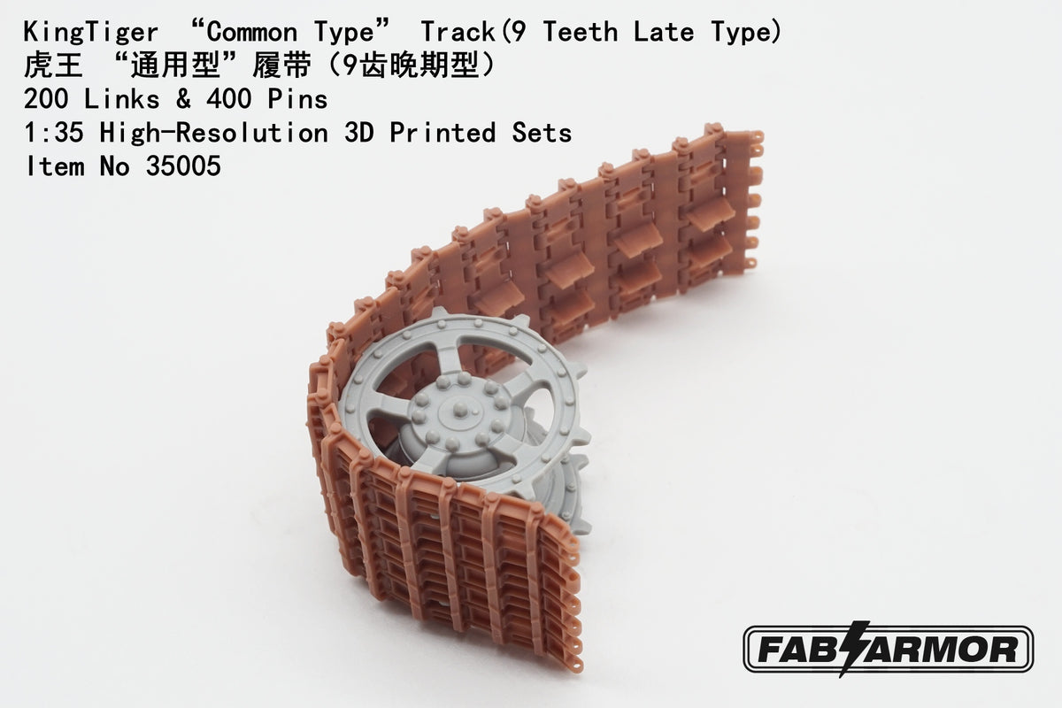 FabScale Studio 35005 1:35 Pz.Kpfw.VI King Tiger Common Type Track(9 Teeth Late Type)