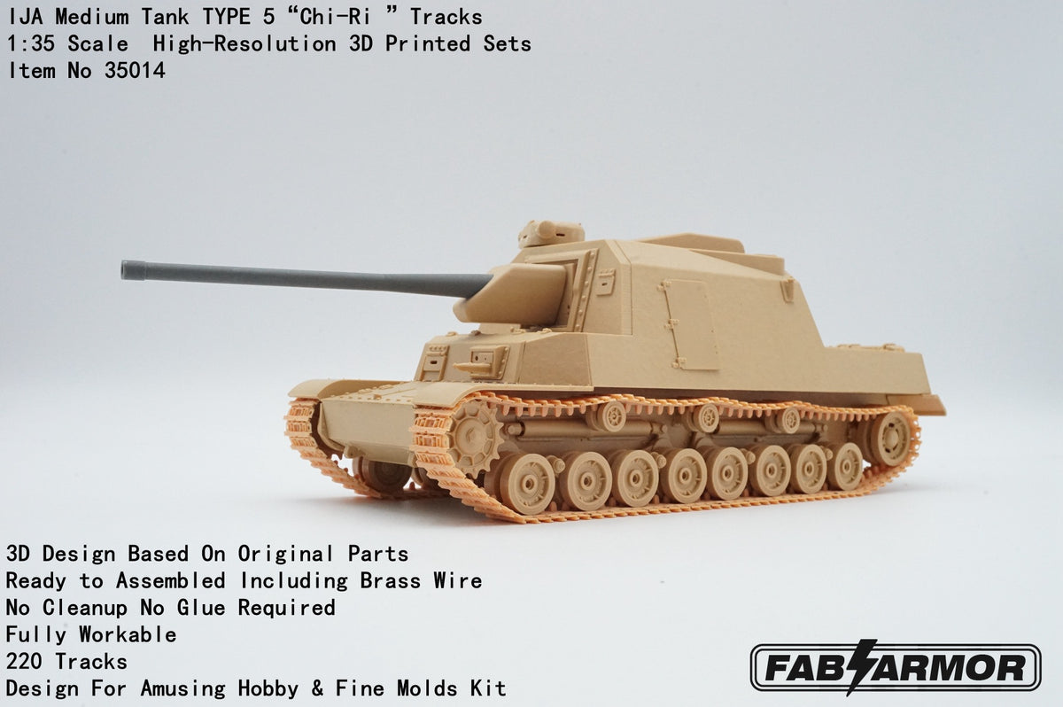 FabScale Studio FA35014 1:35 IJA experimental gun tank Type 5 (Ho-Ri II) Tracks