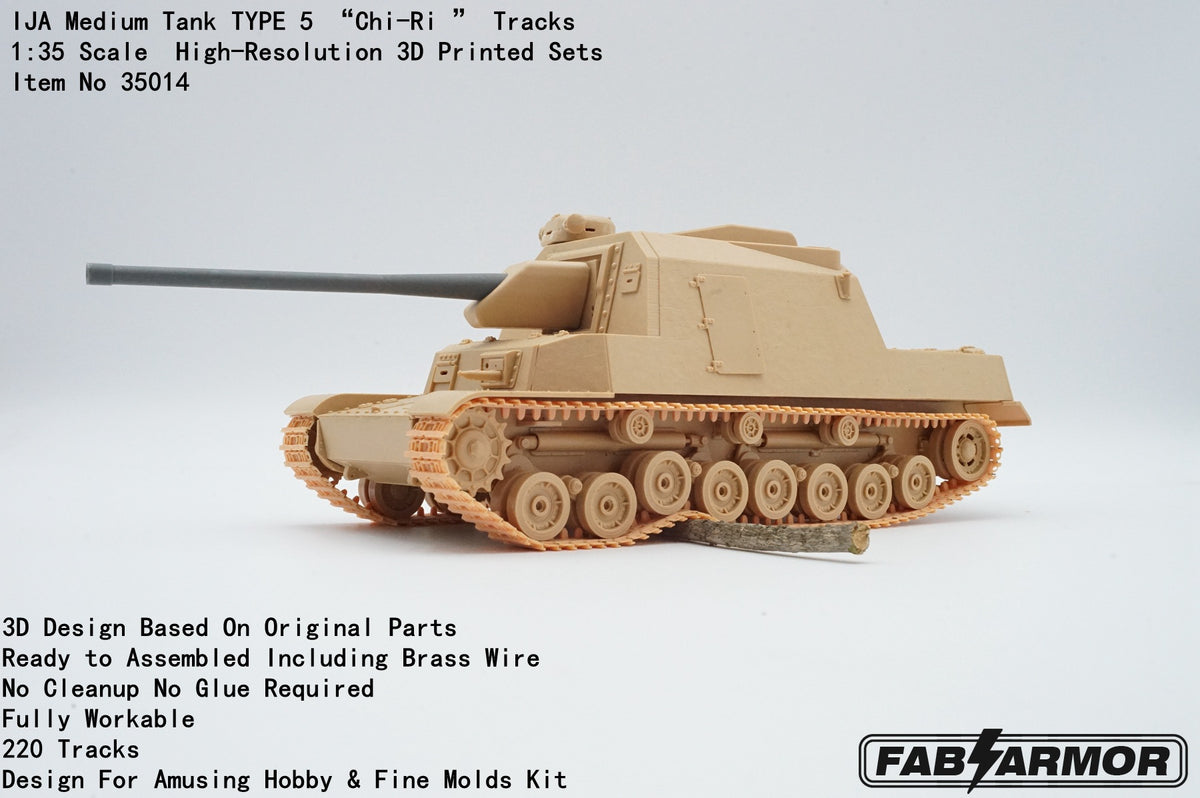 FabScale Studio FA35014 1:35 IJA experimental gun tank Type 5 (Ho-Ri II) Tracks