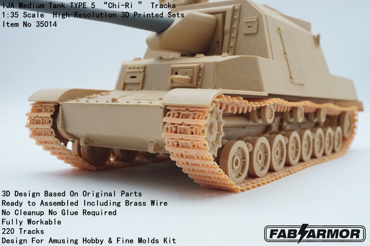 FabScale Studio FA35014 1:35 IJA experimental gun tank Type 5 (Ho-Ri II) Tracks