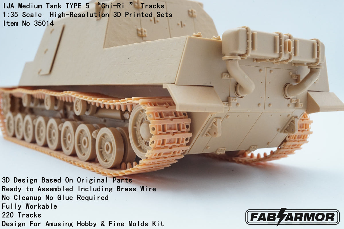 FabScale Studio FA35014 1:35 IJA experimental gun tank Type 5 (Ho-Ri II) Tracks