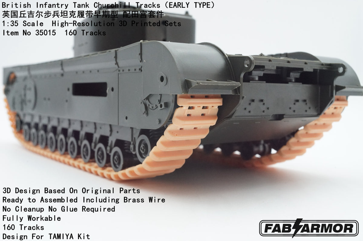 FabScale Studio FA35015 1:35 British Infantry Tank Churchill Mk.V Tracks  EARLY TYPE