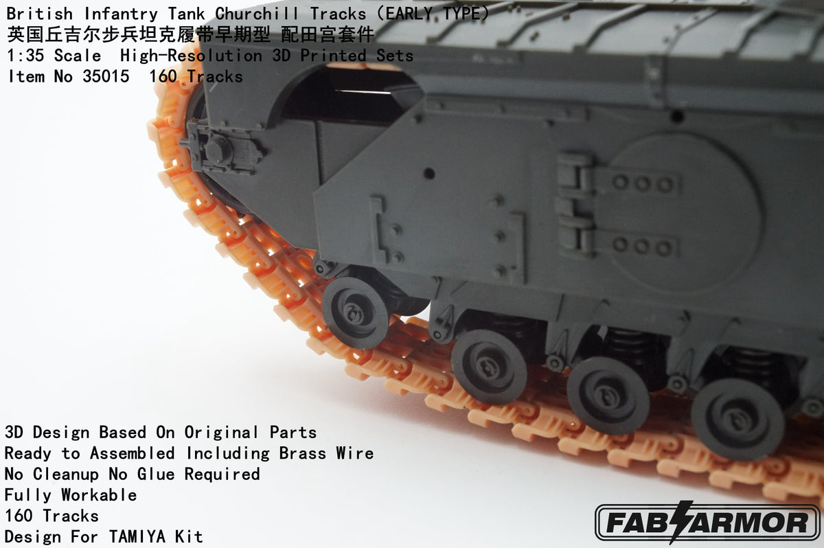 FabScale Studio FA35015 1:35 British Infantry Tank Churchill Mk.V Tracks  EARLY TYPE