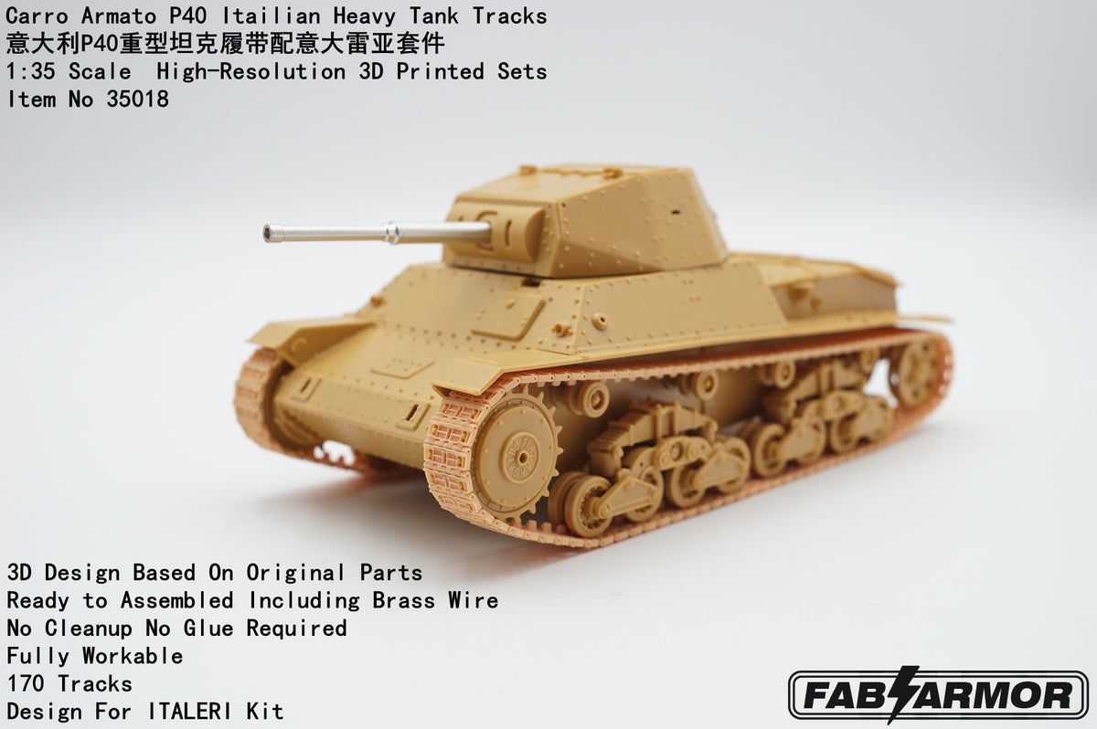 FabScale Studio FA35018 1:35 Carro Armato P40 Italian Heavy Tank Tracks