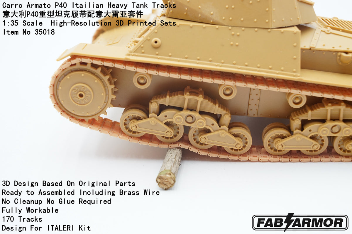 FabScale Studio FA35018 1:35 Carro Armato P40 Italian Heavy Tank Tracks