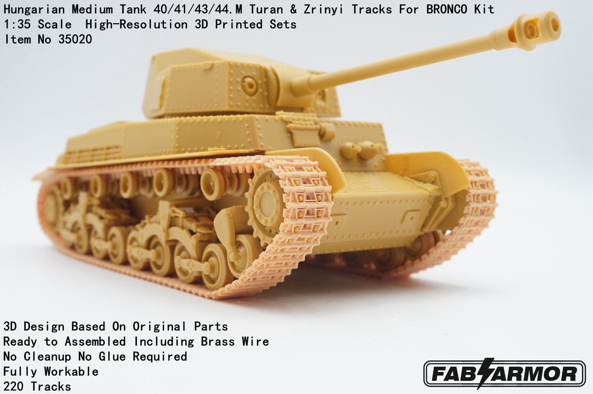 FabScale Studio FA35020 1:35 Hungarian Medium Tank 40/41/43/44.M Turan & Zrinyi Tracks