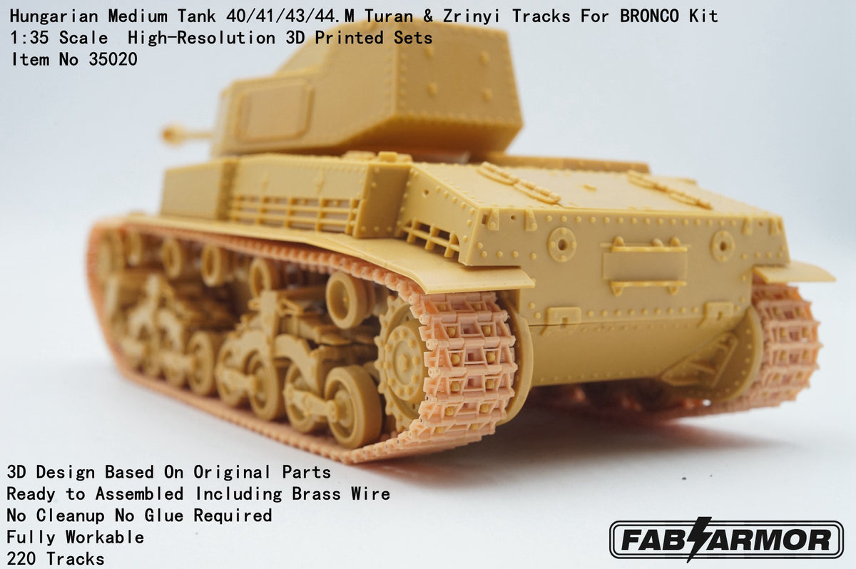 FabScale Studio FA35020 1:35 Hungarian Medium Tank 40/41/43/44.M Turan & Zrinyi Tracks