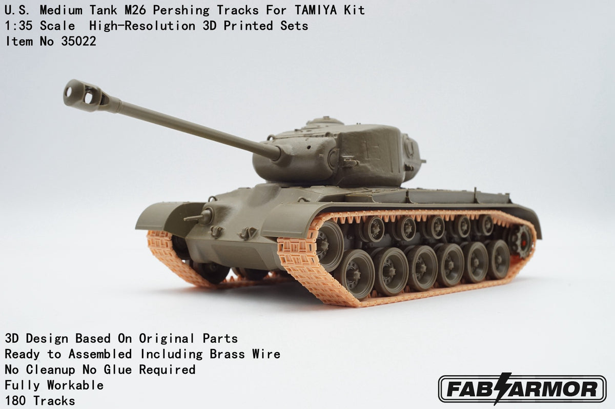FabScale Studio FA35022 1:35 U.S. Medium Tank M26 Pershing Tracks