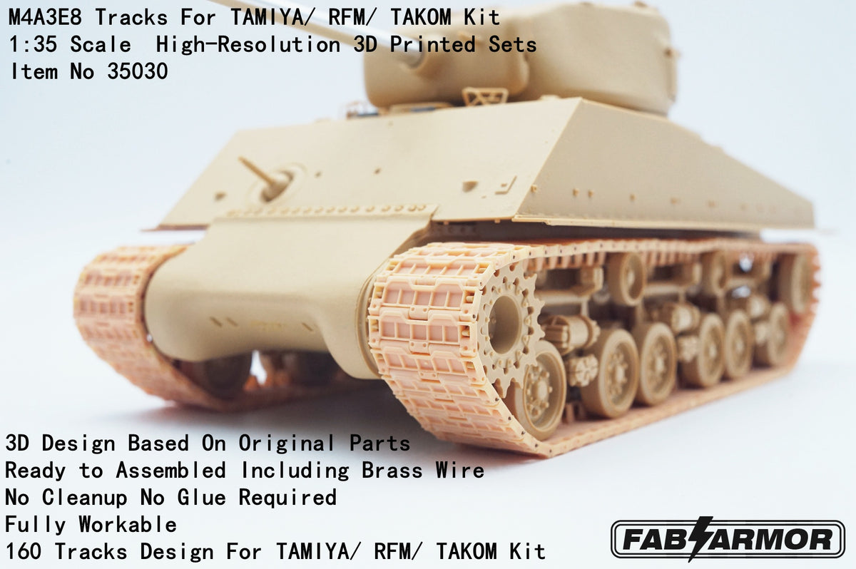 FabScale Studio FA35030 1:35 M4A3E8 Sherman Tracks