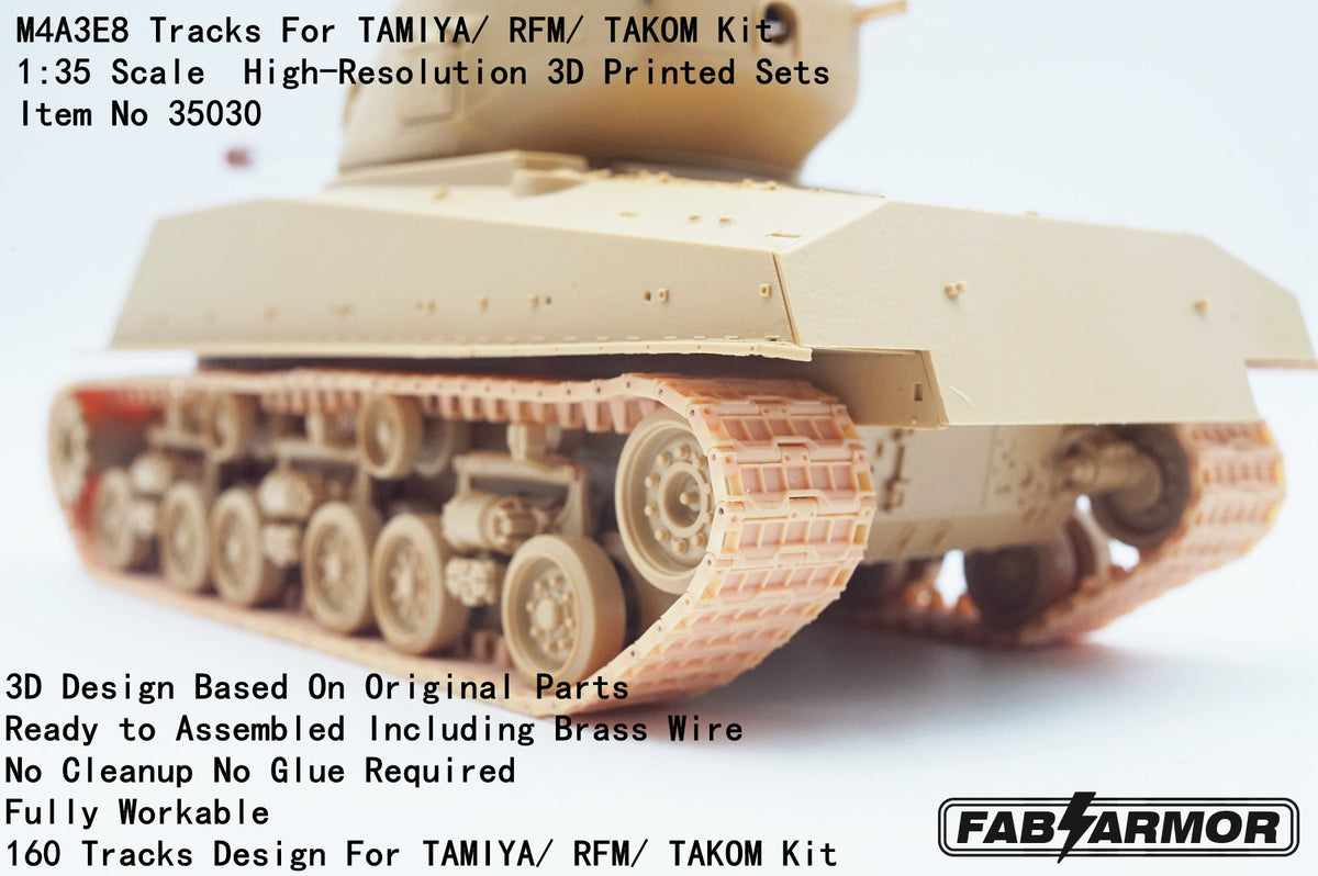 FabScale Studio FA35030 1:35 M4A3E8 Sherman Tracks