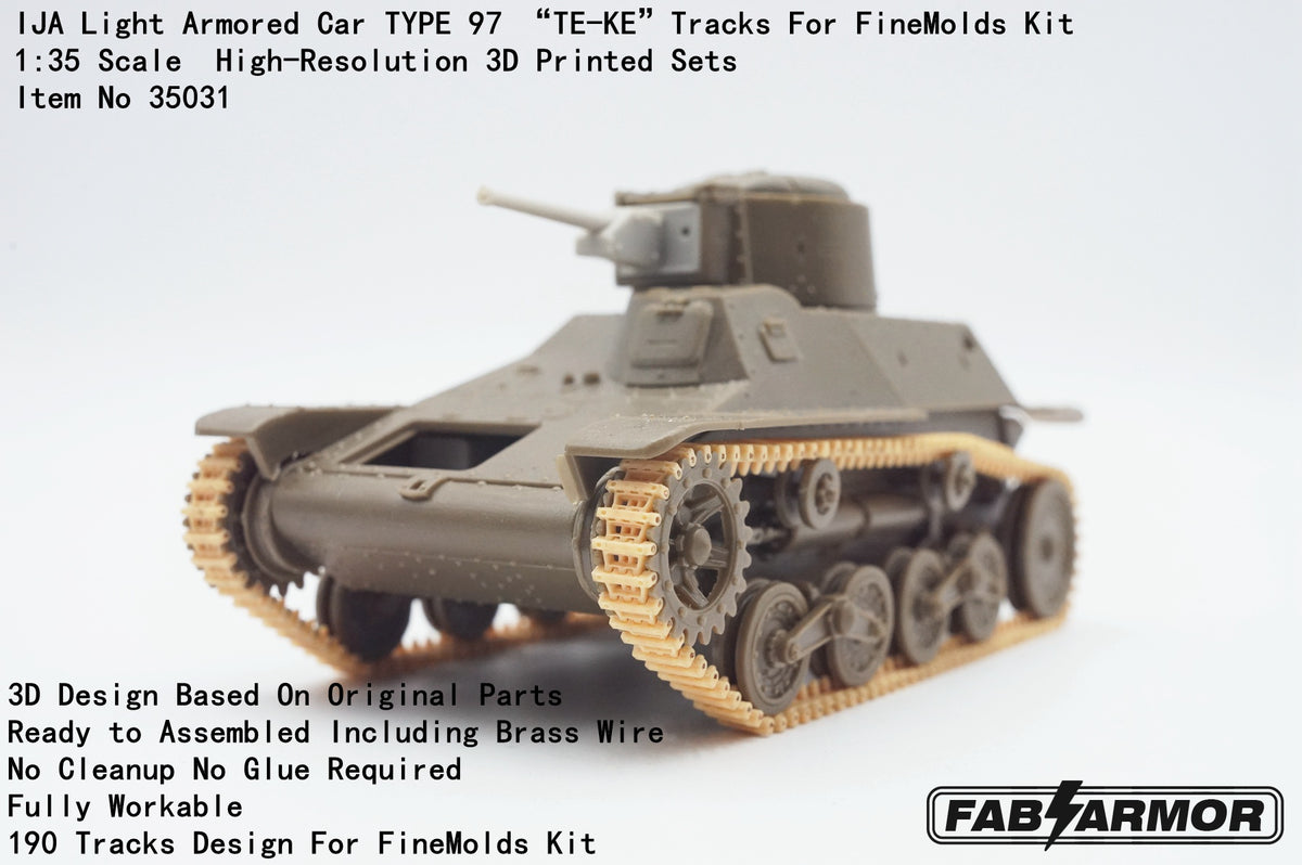 FabScale Studio FA35032 1:35 IJA Light Armored Car TYPE 97 “TE-KE”Tracks