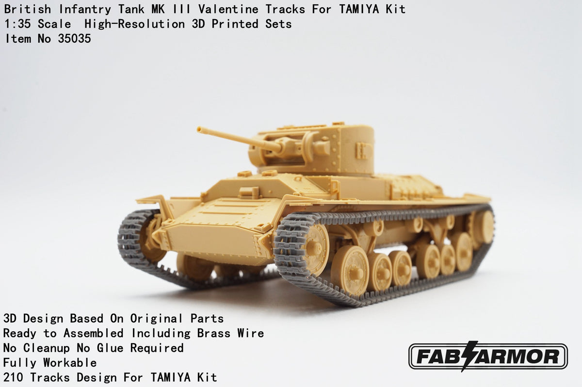 FabScale Studio FA35035 1:35 British Infantry Tank MK III Valentine Tracks