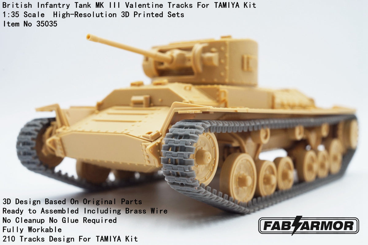 FabScale Studio FA35035 1:35 British Infantry Tank MK III Valentine Tracks