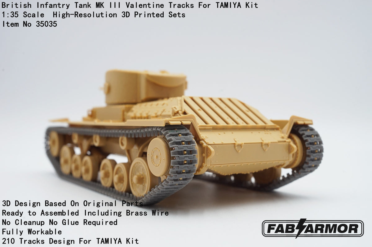 FabScale Studio FA35035 1:35 British Infantry Tank MK III Valentine Tracks
