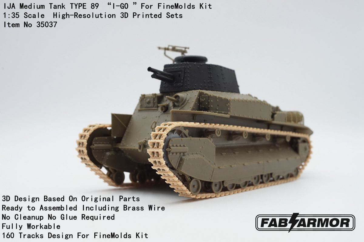 FabScale Studio FA35037 1:35 IJA Medium Tank TYPE 89 “I-GO tracks