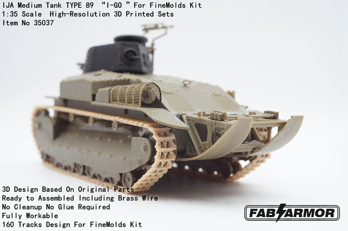 FabScale Studio FA35037 1:35 IJA Medium Tank TYPE 89 “I-GO tracks