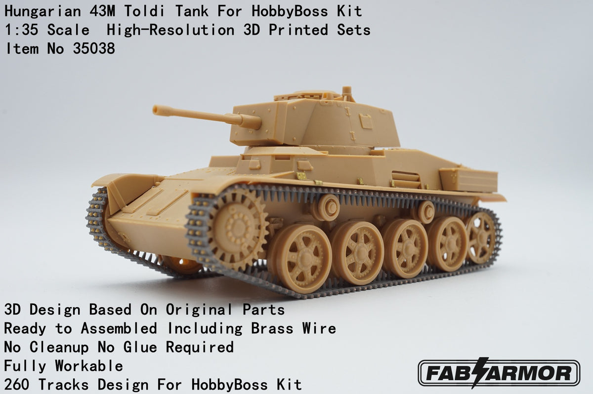 FabScale Studio FA35038 1:35 Hungarian 43M Toldi Tank Tracks