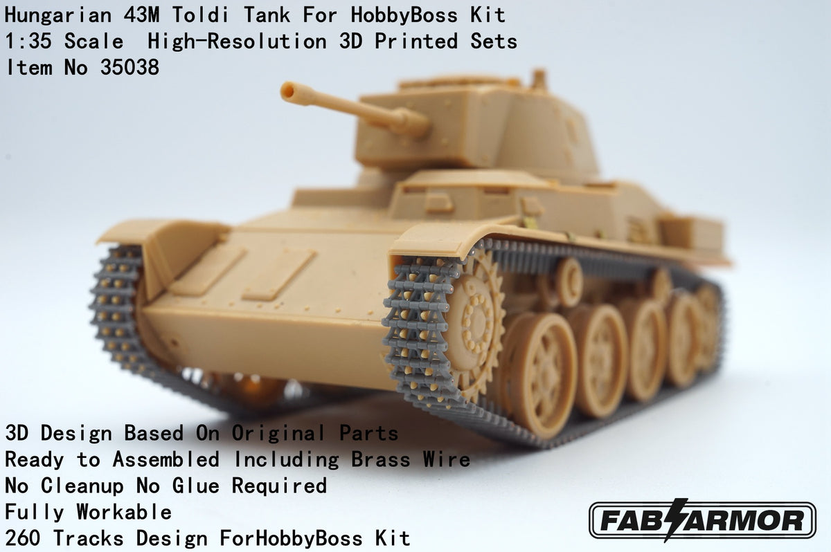 FabScale Studio FA35038 1:35 Hungarian 43M Toldi Tank Tracks