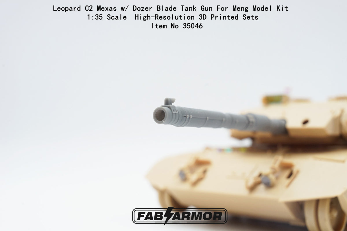FabScale Studio FA35046 1:35 Leopard C2 Mexas w/ Dozer Blade Tank Gun barrel