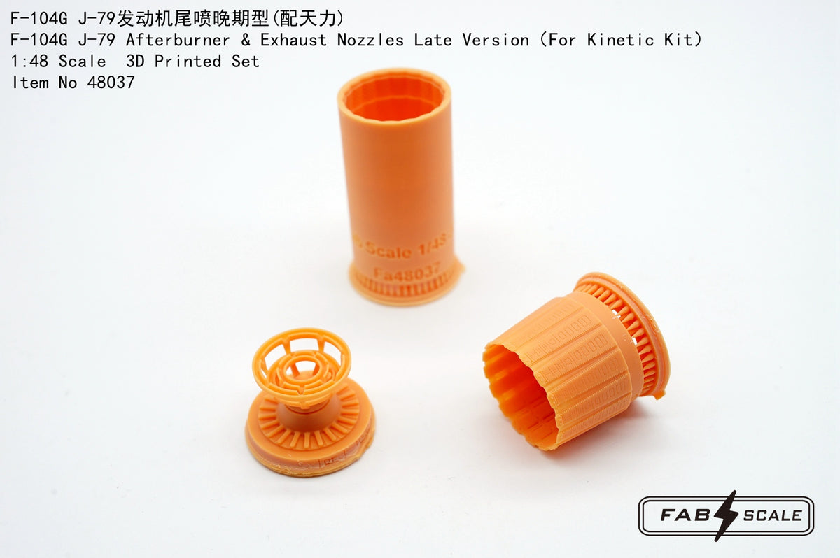 FabScale Studio FA48037 1:48 Lockheed F-104G J-79 Afterburner & Exhaust Nozzles Late Version For Kinetic Kit