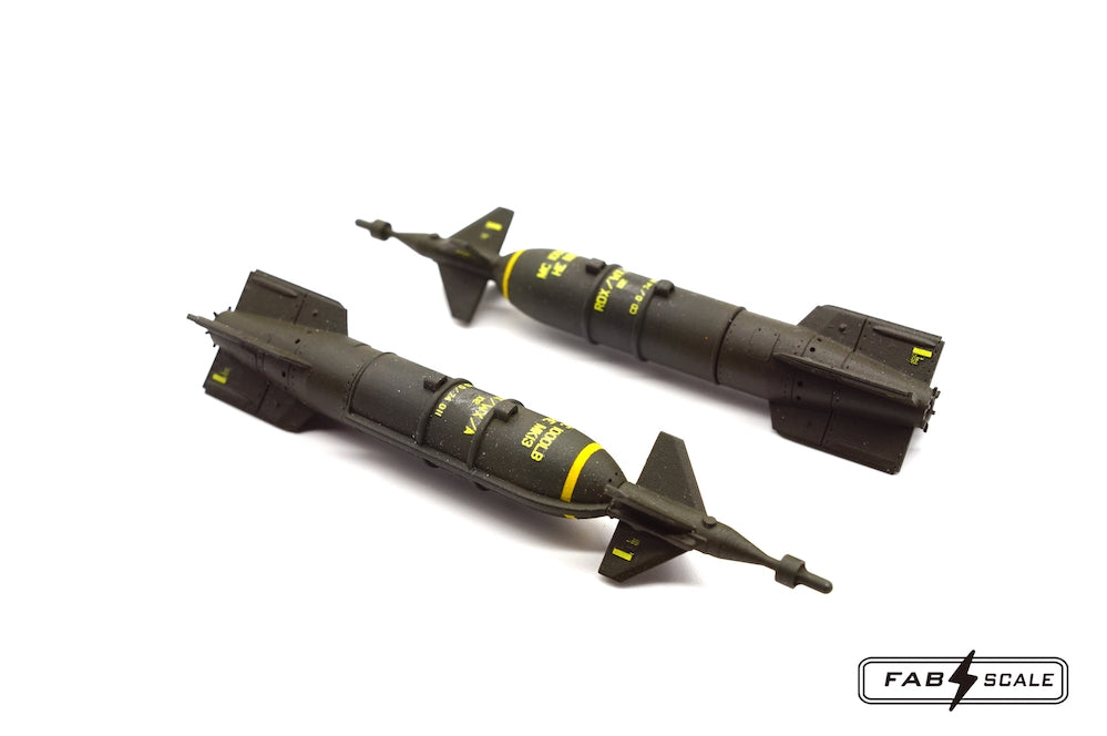 FabScale Studio FA48038 1:48 UK CPU-123 Laser GPS Dual Mode Guided Bomb 3D-printed 2pcs