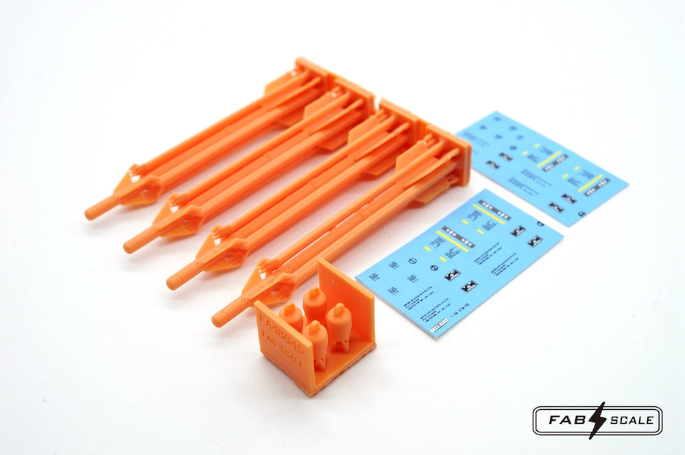 FabScale Studio FA48045 1:48 US AIM-9B Sidewinder 3D-printed 4pcs