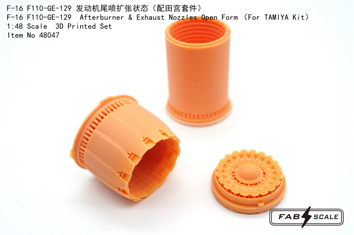 FabScale Studio FA48047 1:48 F-16 F110-GE-129 Afterburner & Exhaust Nozzles Open Form