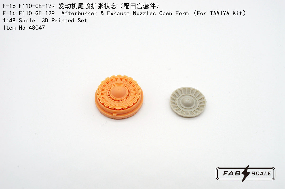FabScale Studio FA48047 1:48 F-16 F110-GE-129 Afterburner & Exhaust Nozzles Open Form