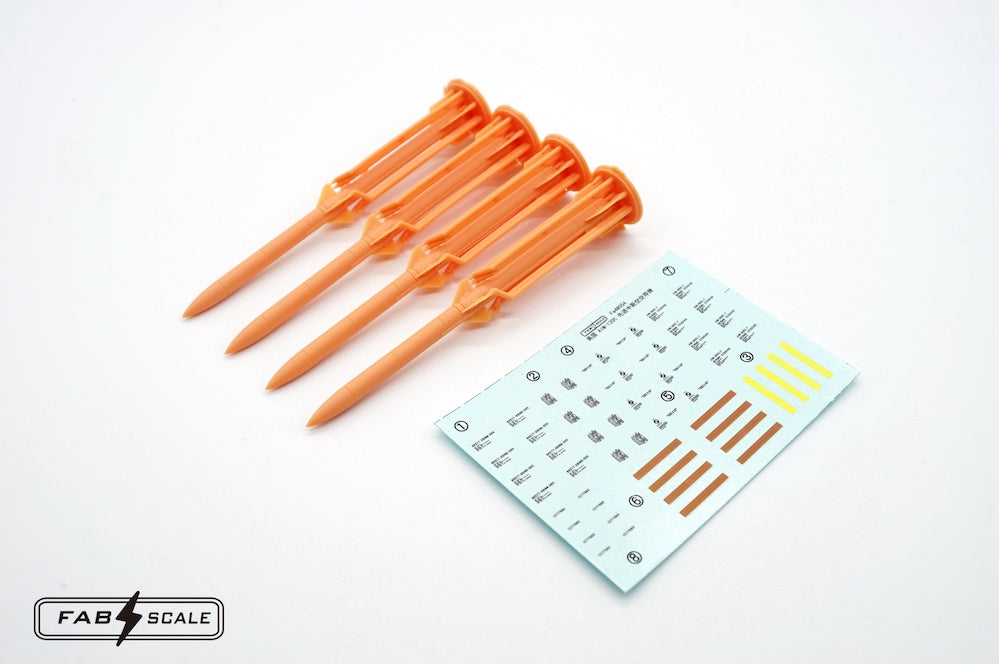 FabScale Studio FA48054 1:48 US AIM-120C AMRAAM (4pc) 3D-printed