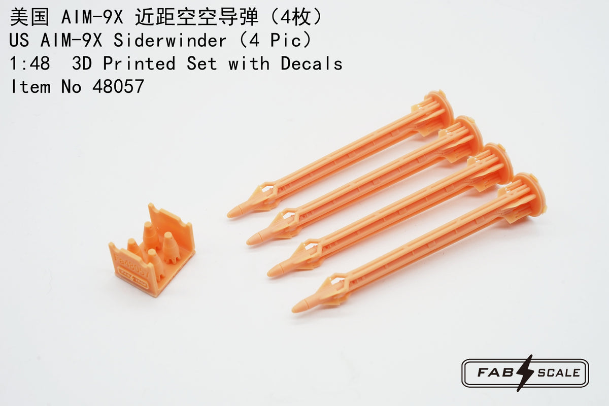 FabScale Studio FA48057 1:48 US AIM-9X Siderwinder 4 Pcs
