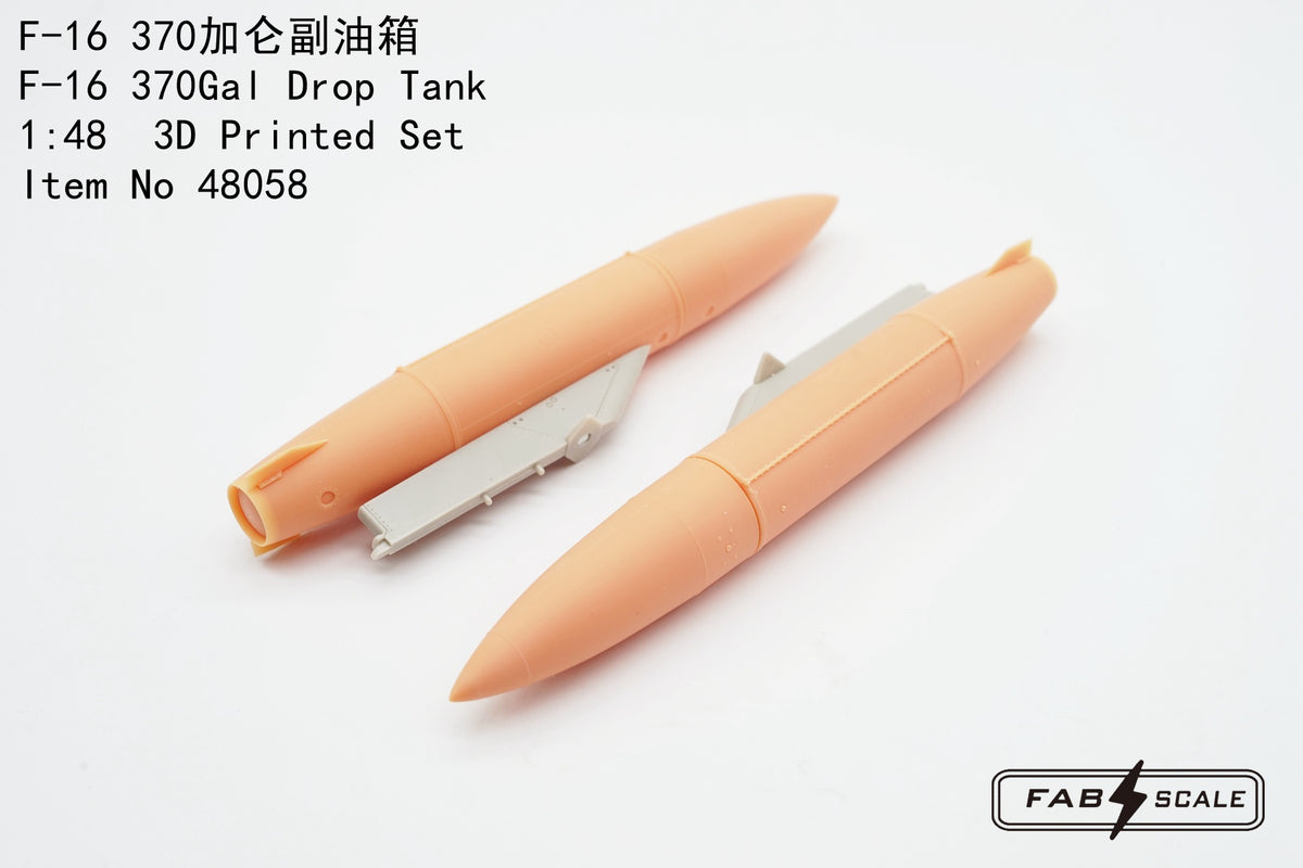 FabScale Studio FA48058 1:48 F-16 370Gal Drop Tank 2 Pcs