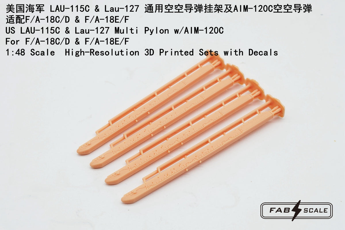 FabScale Studio FA48083 1:48 LAU-115C & LAU-127 multi pylon with AIM-120C