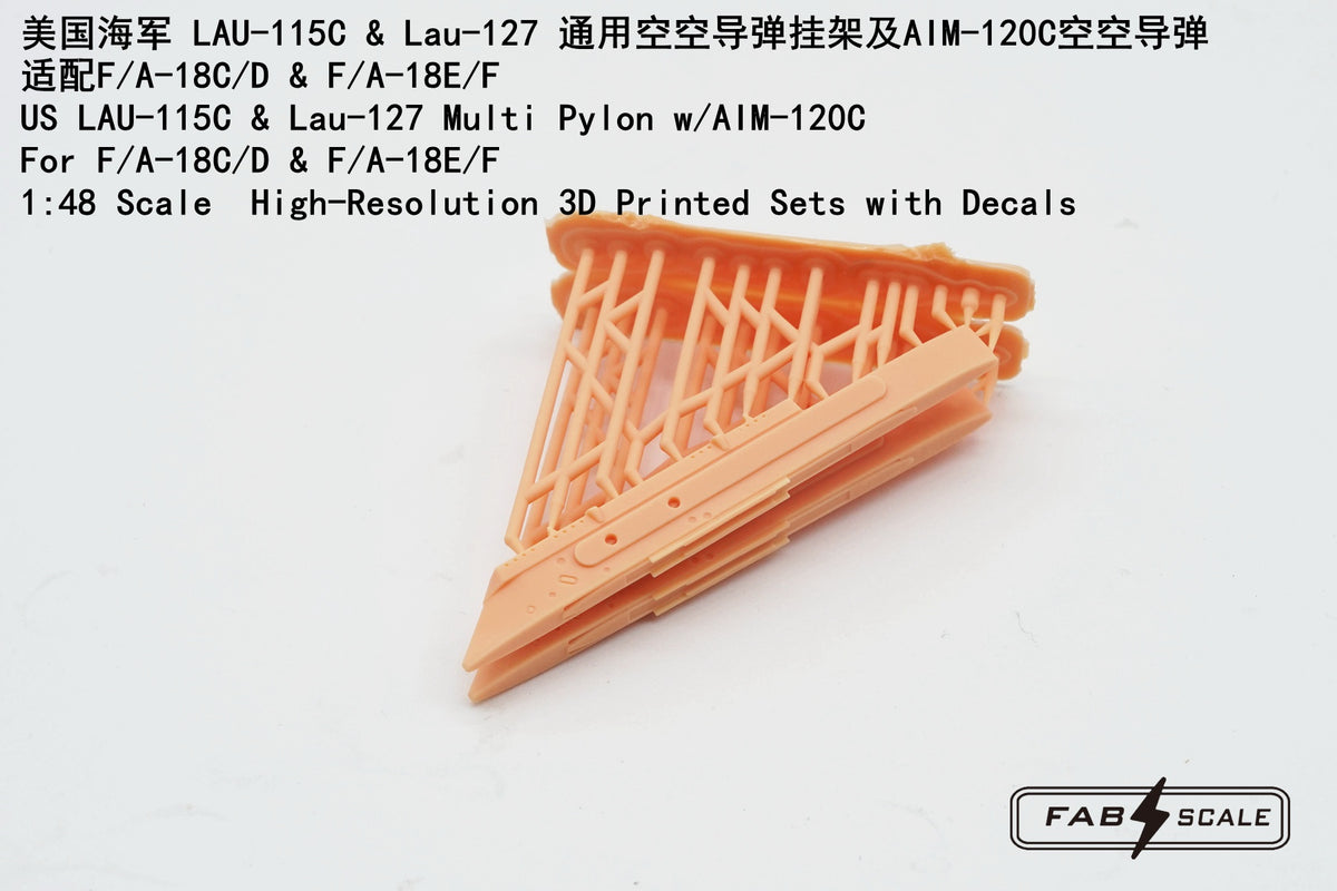 FabScale Studio FA48083 1:48 LAU-115C & LAU-127 multi pylon with AIM-120C