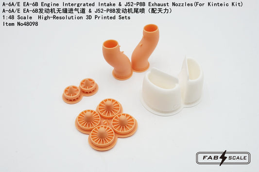 FabScale Studio FA48098 1:48 A-6A/E EA-6B Engine Integrated Intake & J52-P8B Exhaust Nozzles