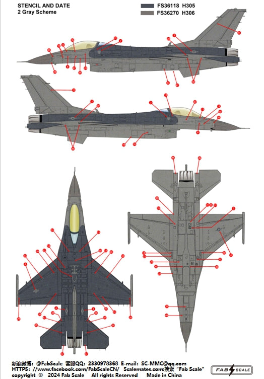 FabScale Studio FA48107D 1:48 USAF 35Th FS F-16C Special Scheme Gunsan Air Base 2023