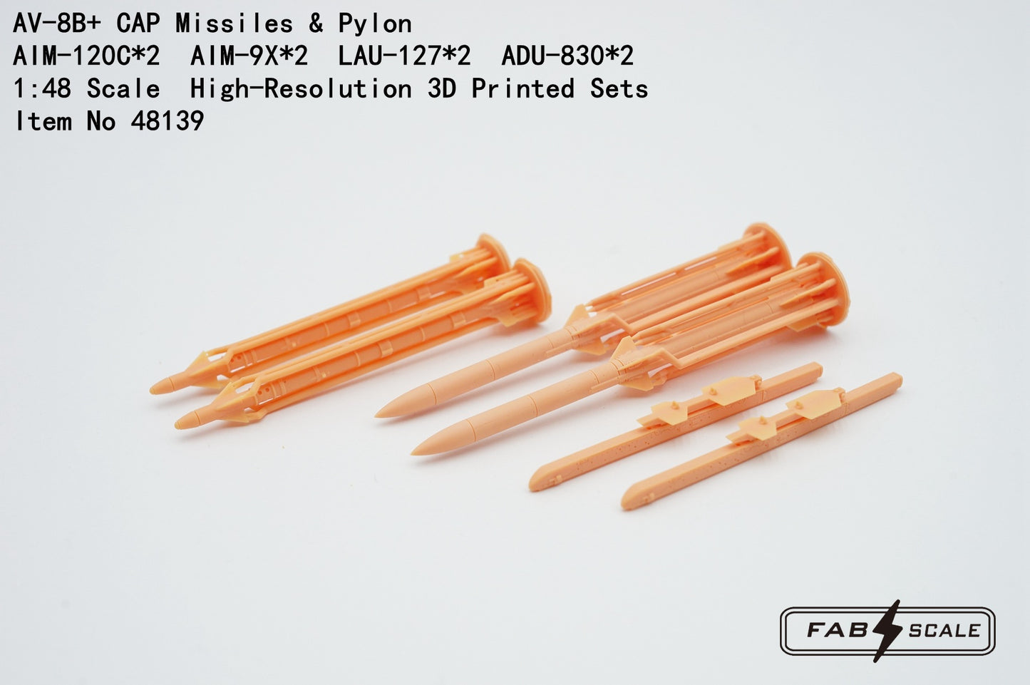 FabScale Studio 48139 1:48 AV-8B+ CAP Missiles & Pylon