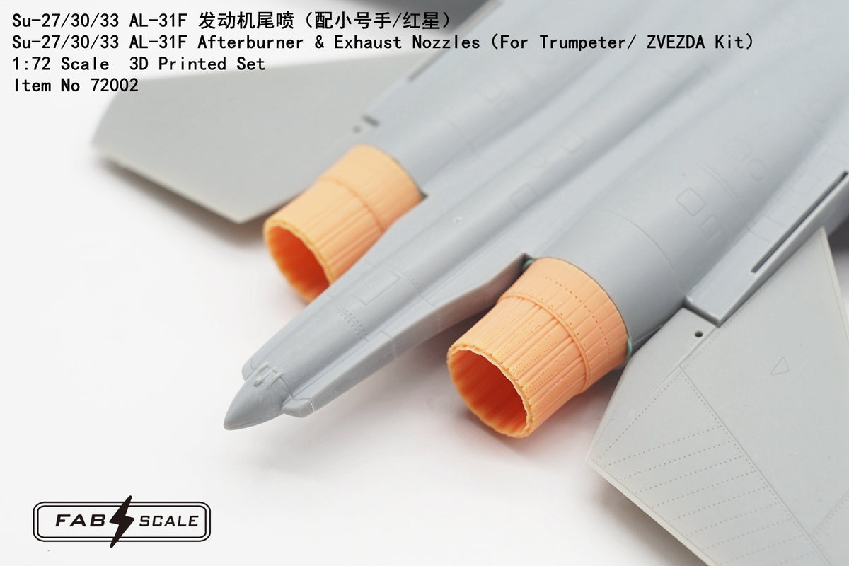 FabScale Studio FA72002 1:72 Sukhoi Su-27Su-30/Su-33 AL-31F Afterburner & Exhaust Nozzles