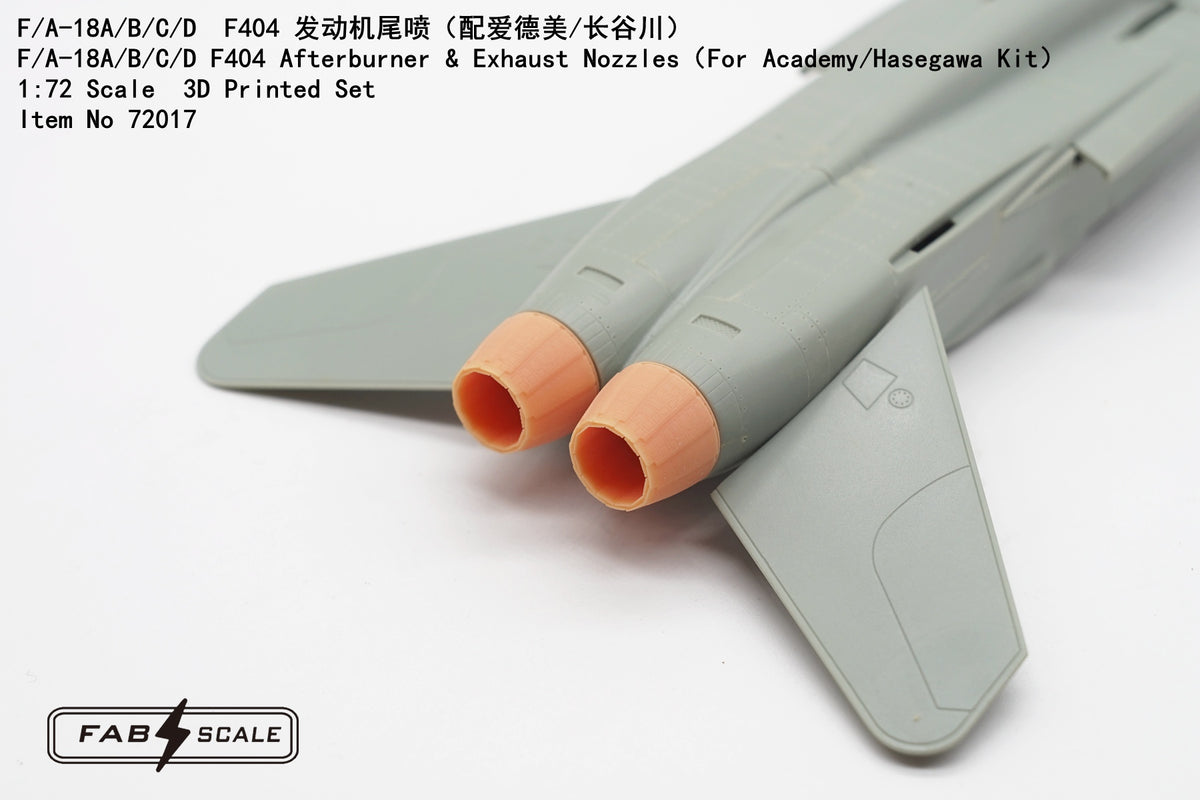 FabScale Studio FA72017 1:72 F/A-18A/B/C/D F404 Afterburner & Exhaust Nozzles