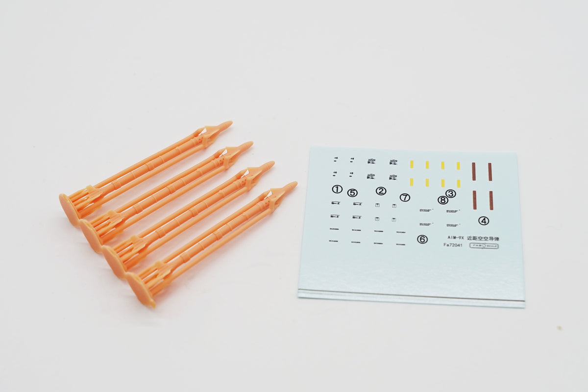FabScale Studio FA72041 1:72 US AIM-9X Siderwinder (4 pieces)
