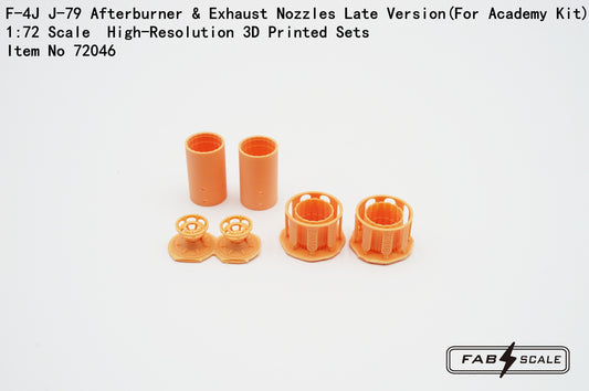 FabScale Studio 72046 1:72 McDonnell F-4J Phantom J-79 Afterburner & Exhaust Nozzles Late Version
