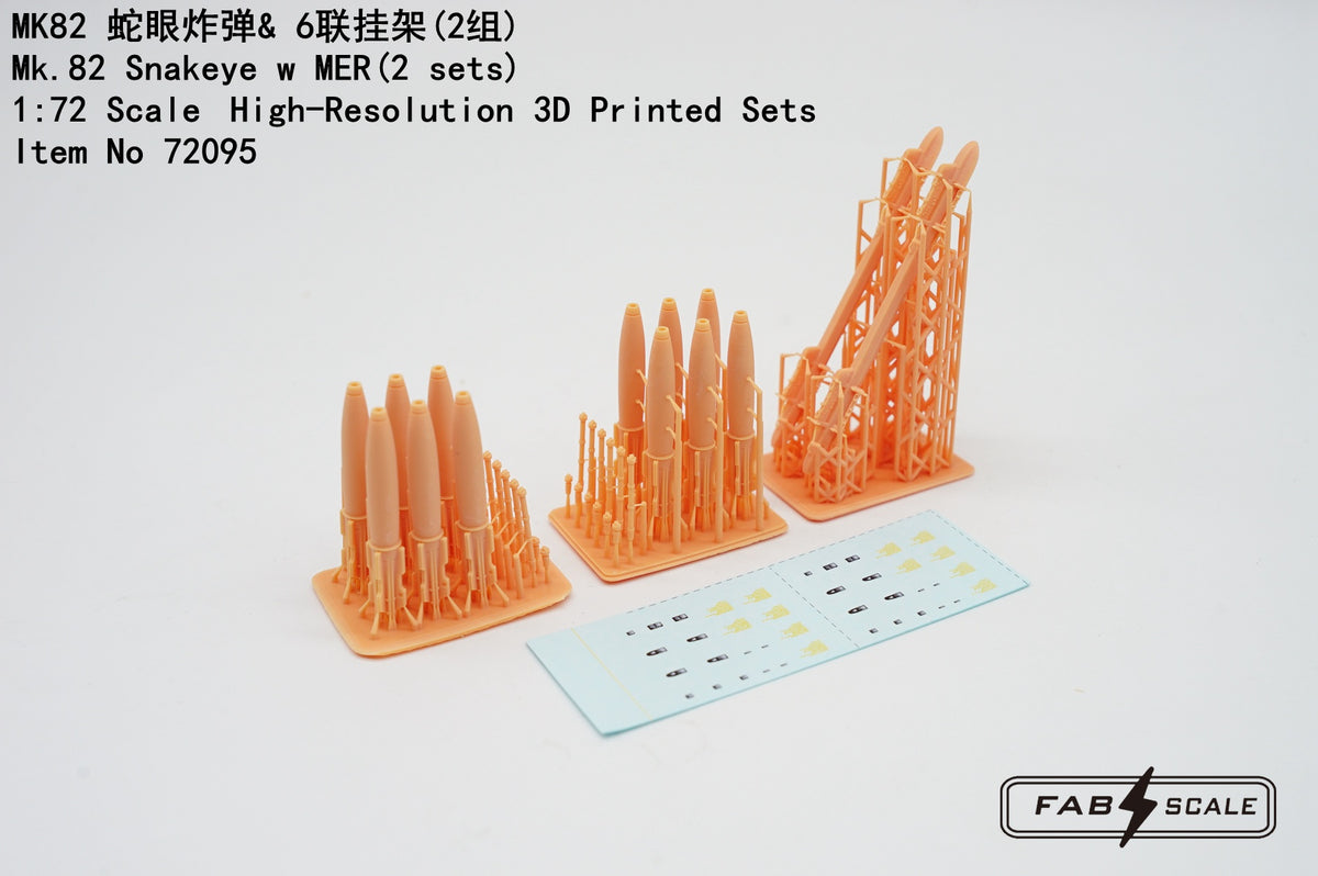 FabScale Studio FA72095 1:72 Mk.82 Snakeye w/MER (2 sets)