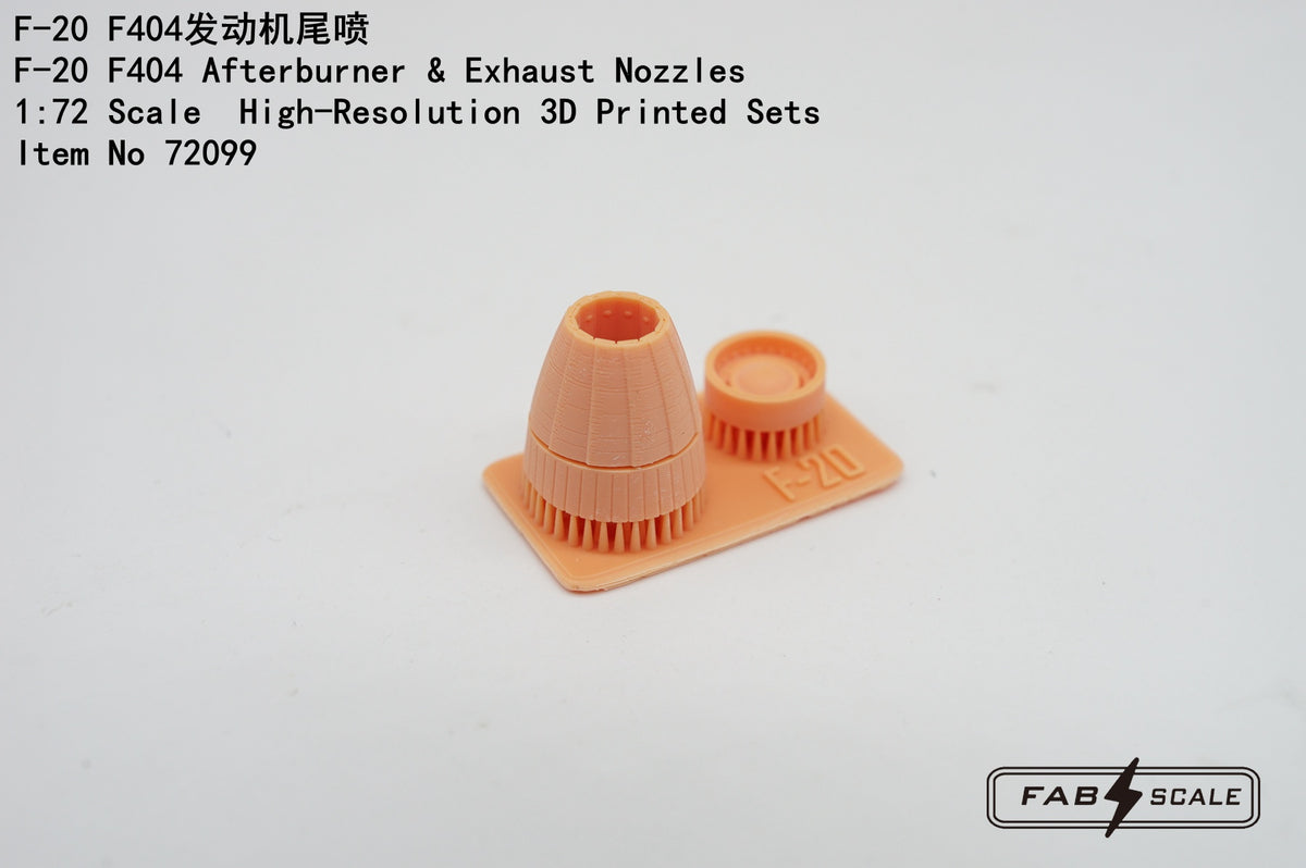 FabScale Studio FA72099 1:72 Northrop F-20 Tigershark F404 Afterburner & Exhaust Nozzles