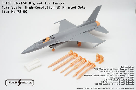 FabScale Studio 72100 1:72 Lockheed-Martin F-16C Fighting Falcon Block50 Big set
