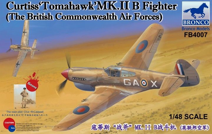 Bronco Models FB4007 1:48 Curtiss Tomahawk MK.IIB Fighter (The British Commonwealth Air Forcesï¼