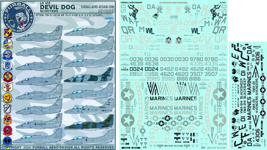 Furball Aero-Design 32-005 1:32 Lo-Viz Devil Dog Scooter